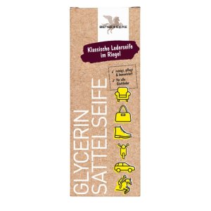 B&E Glycerin Leder- & Sattelseife, im Jutesack, 250g