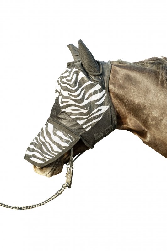HKM Fliegenschutzmaske -Zebra- mit Nüsternschutz