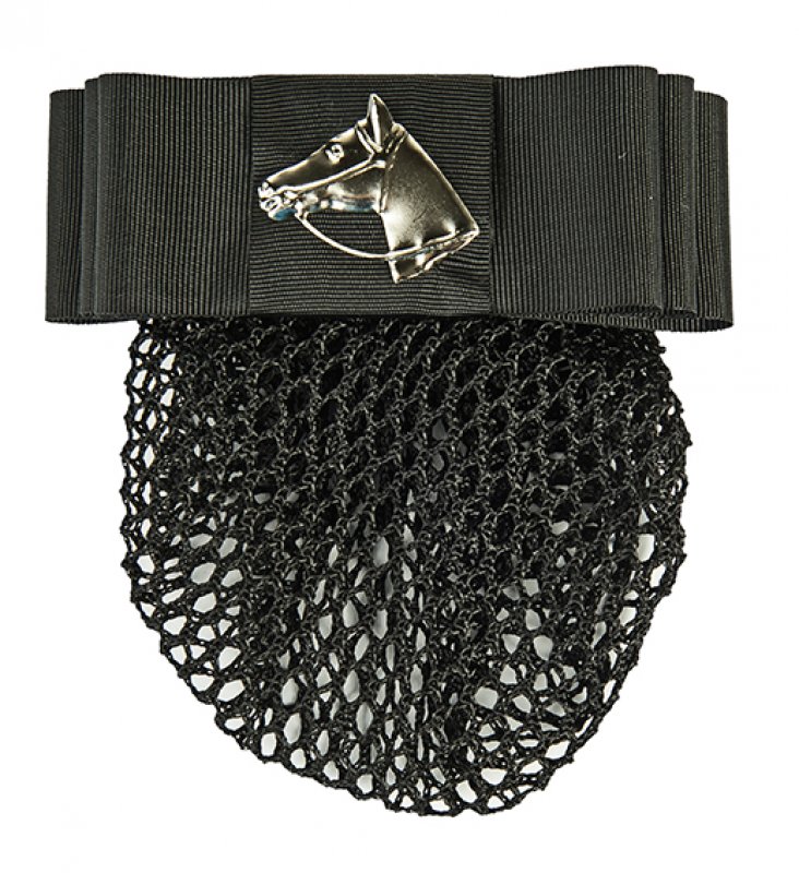 HKM Haarspange mit Netz -Pferdekopf-