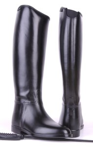 HKM Reitstiefel -Damen Kurz & Weit- mit Elastikeinsatz