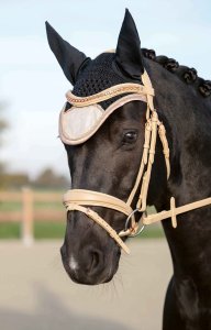 HKM Fliegenhaube -Rosegold Glitter- Style