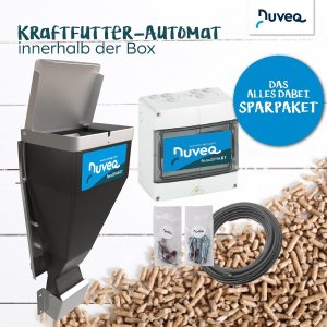 NUVEQ feedSMART Komplett-Set, innerhalb der Box